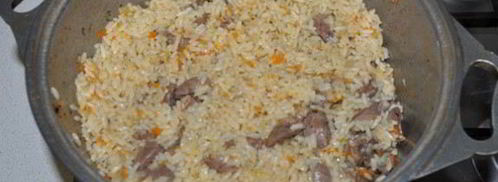 плов с куриными сердечками. Шаг 7