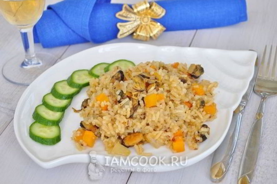 Рецепт плова с мидиями