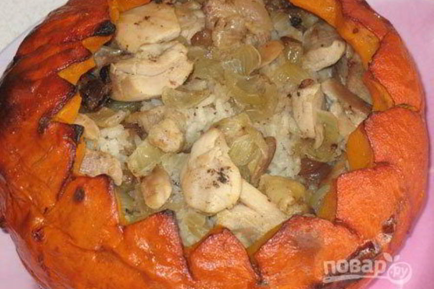 Рецепт плова с тыквой и курицей