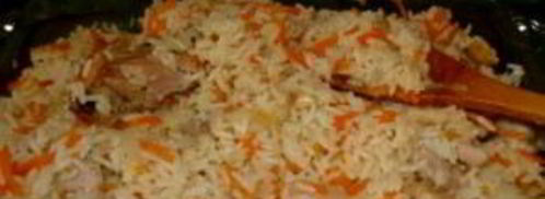 плов в духовке с курицей. Шаг 11