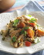 Пряный плов с овощами и индейкой