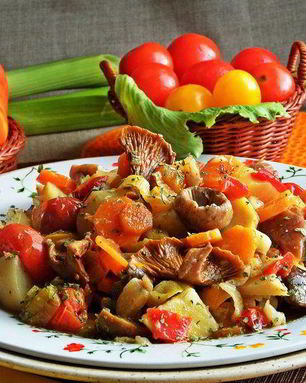 Грибное рагу с овощами