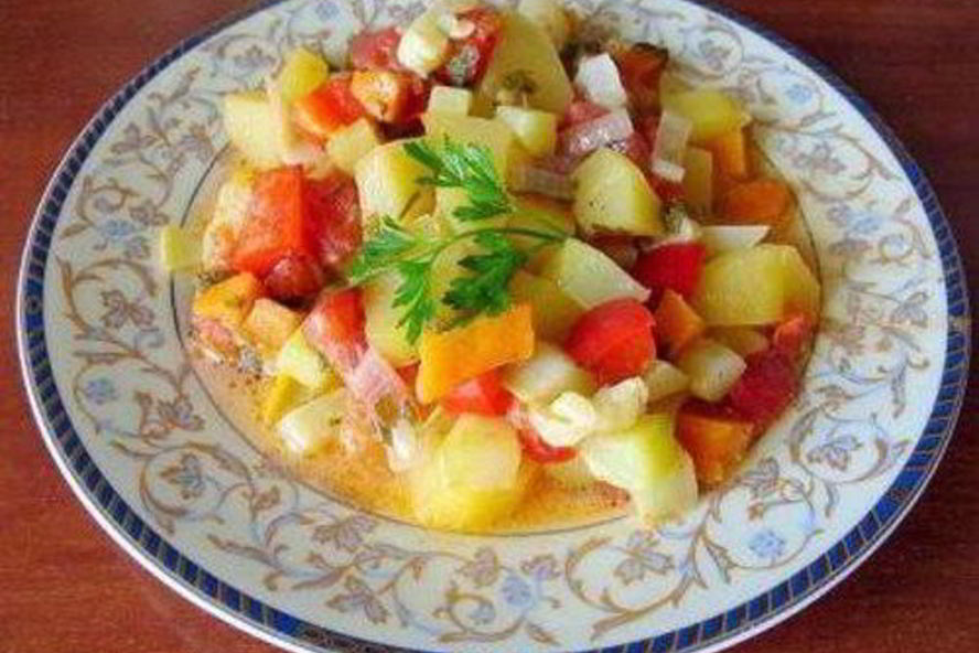 Рецепт овощного рагу из кабачков с картофелем