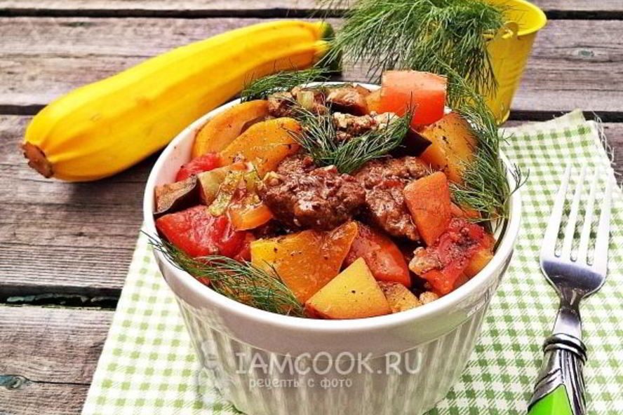 Рецепт овощного рагу с фаршем и кабачками