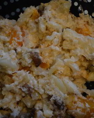 Овощное рагу с кокосовым молоком и грибами