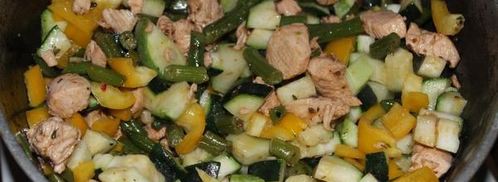 овощное рагу с куриным филе и булгуром. Шаг 7