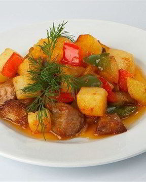 Овощное рагу с зеленым перцем