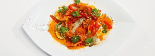 рагу из тыквы с вешенками и соусом лечо. Шаг 6