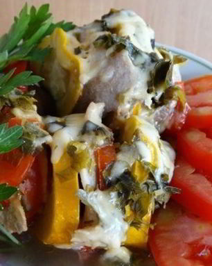 Рататуй с мясом в мультиварке