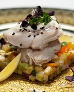 Рататуй с судаком в белом вине