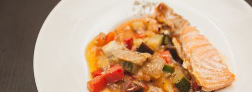 яркий рататуй с семгой. Шаг 15