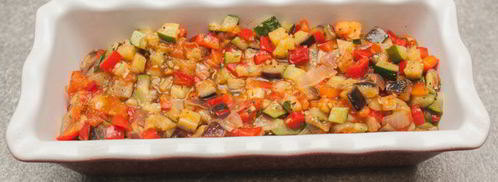 яркий рататуй с семгой. Шаг 11