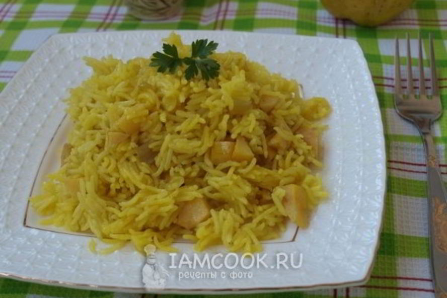 Рецепт рисового гарнира с айвой