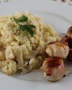 Морские гребешки в беконе