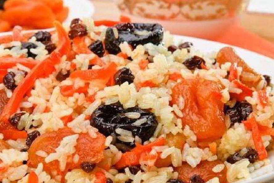 Рецепт овощного ризотто с сухофруктами