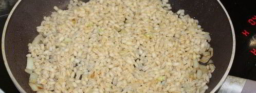 перловое ризотто с зелеными овощами. Шаг 3