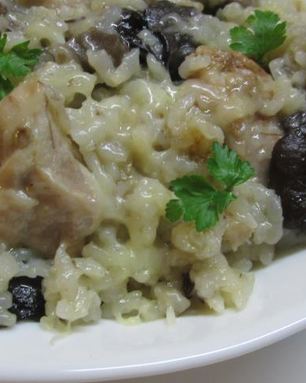 Ризотто с грибами и курицей