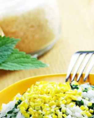 Ризотто с крапивой и лимоном