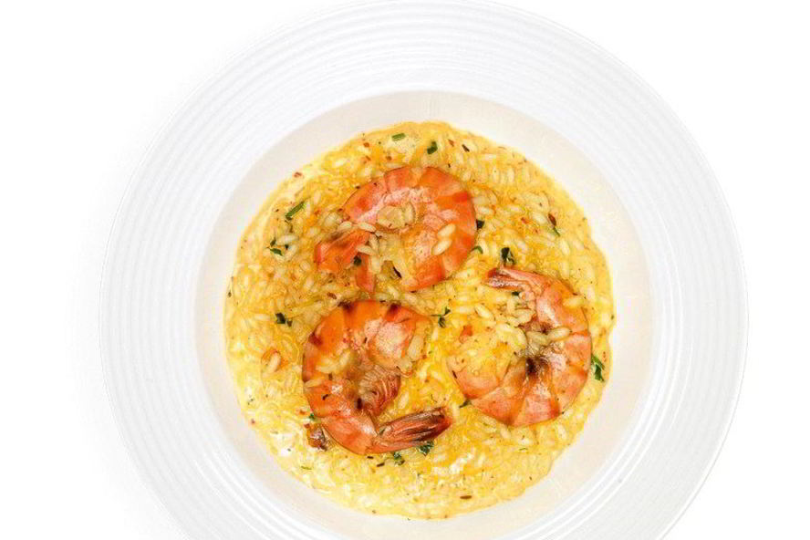 Рецепт ризотто с креветками и тобанджаном