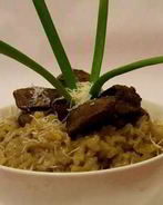 Ризотто с куриной печенью