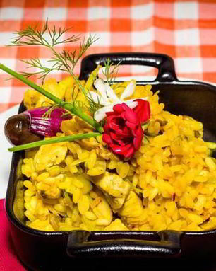 Ризотто с курицей и карри