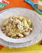 Ризотто с курицей и овощами