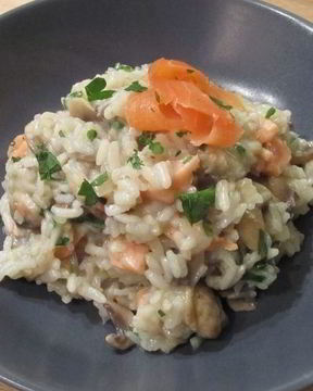 Ризотто с лососем