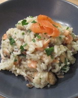 Ризотто с лососем