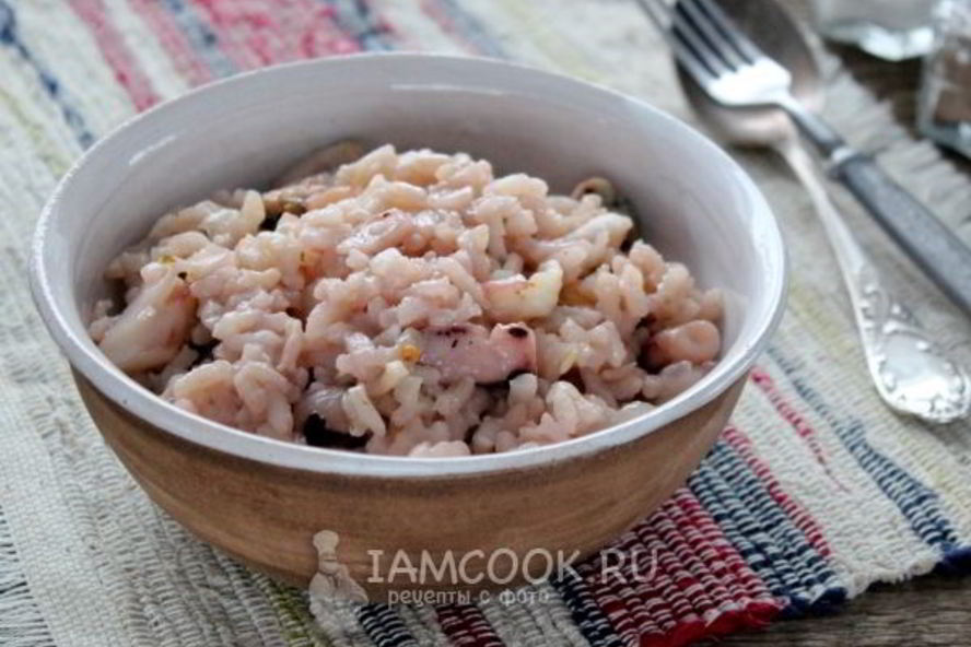 Рецепт ризотто с морепродуктами в мультиварке
