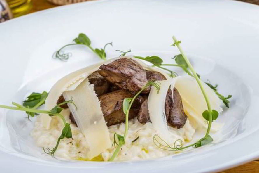 Рецепт ризотто с паштетом из утиной печени