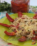 Ризотто с петрушкой и вялеными помидорами