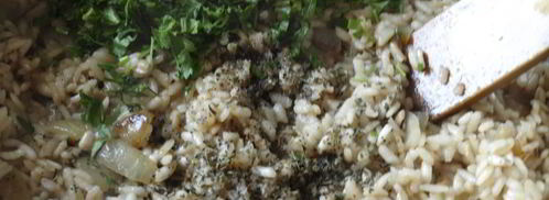 ризотто с петрушкой и вялеными помидорами. Шаг 3