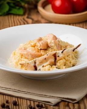 Ризотто с семгой