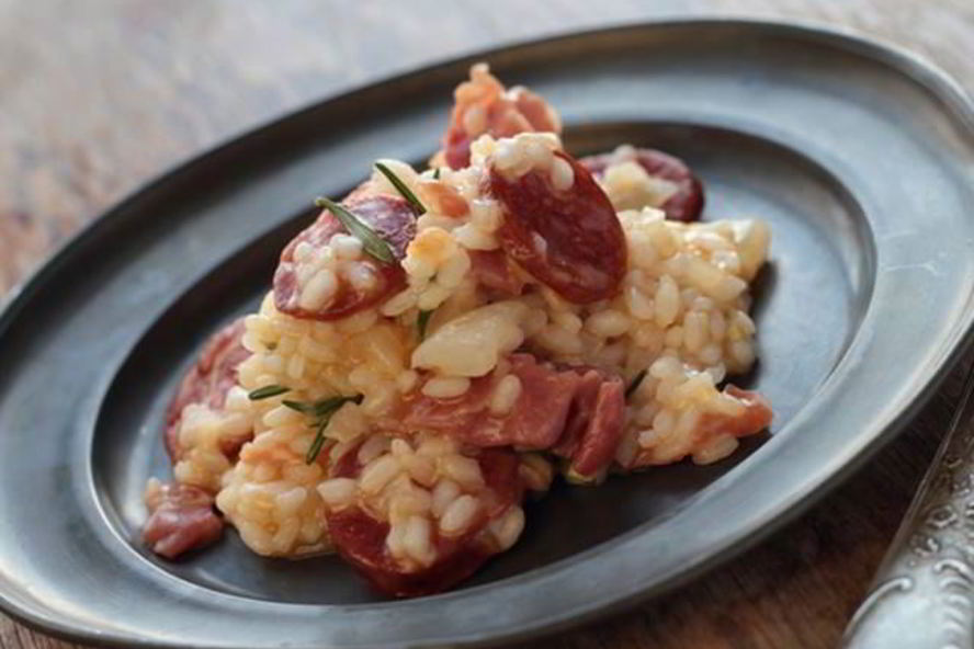 Рецепт ризотто с сосисками