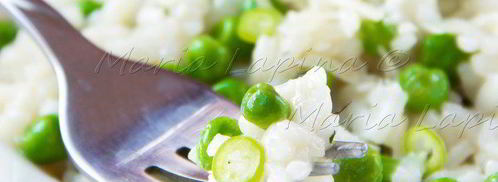 ризотто с зеленым горошком, сыром джюгас и мятой. Шаг 10