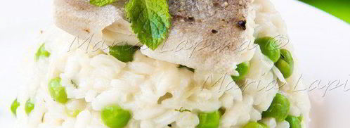 ризотто с зеленым горошком, сыром джюгас и мятой. Шаг 11