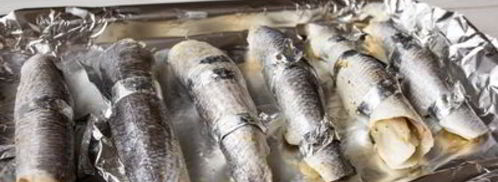 рулетики из дорады с шафрановым ризотто. Шаг 10