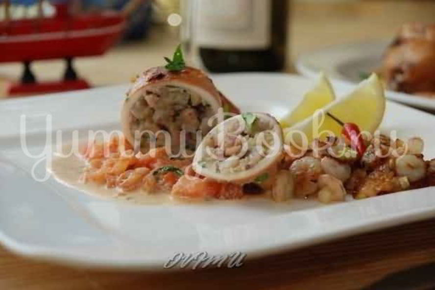 Рецепт фаршированных кальмаров