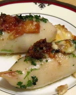 Кальмары с сыром в духовке