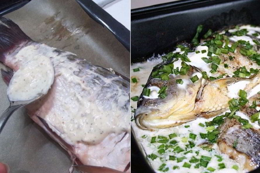 Рецепт карасей в сметане