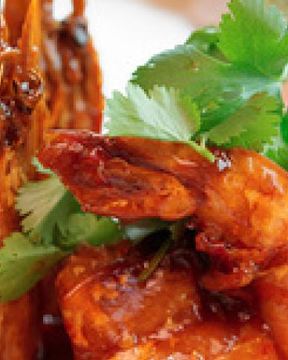 Креветки с кисло-сладким соусом