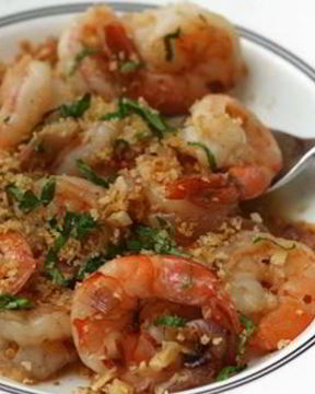 Креветки, жаренные в вине