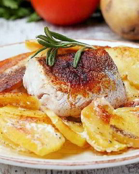 Рыба с картофелем в духовке