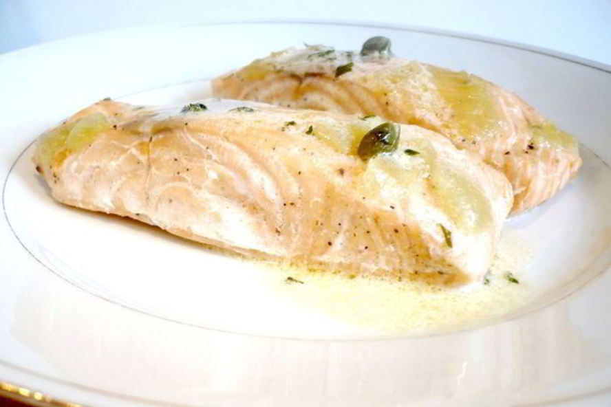 Рецепт запеченного филе семги с лаймом и каперсами