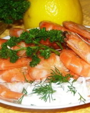 Жареные креветки в чесночном соусе