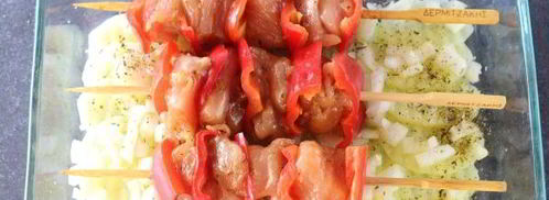 куриный шашлык с картошкой в духовке. Шаг 14