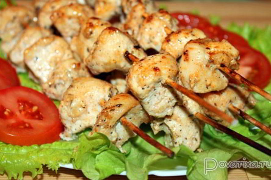 Рецепт куриных шашлычков в духовке