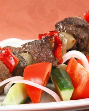 Шашлык из баранины с грибами