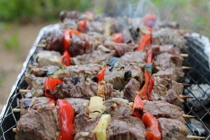 Рецепт шашлыка из говядины с цуккини и болгарским перцем