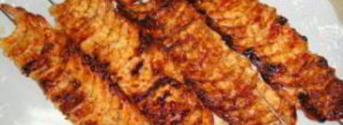 шашлык из креветок на шпажках. Шаг 9